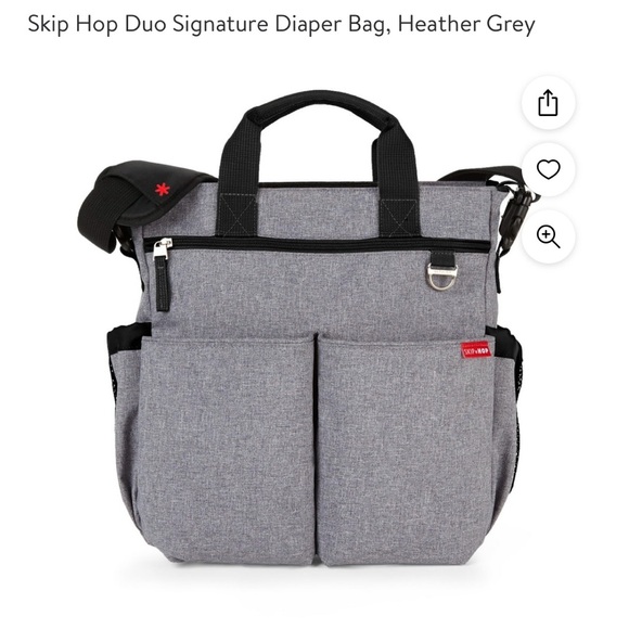 Gray Skip Hop Duo Signature diaper bag - great condition! - Picture 4 of 4